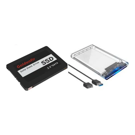Kit Clonagem Ssd 256gb + Case Para Migração De Hd Para Ssd