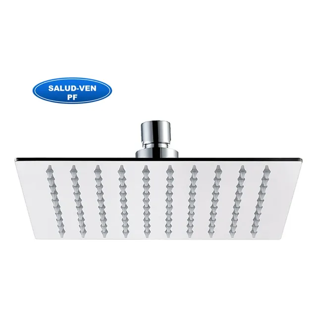 Ducha Regadera Cuadrada 8 Pul  Acero Ultra Plana Espejo Lujo