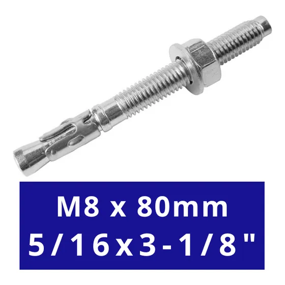 Anclaje 5/16 X 3 1/8 Anchor Perno Expansivo Wedge Hilti M8