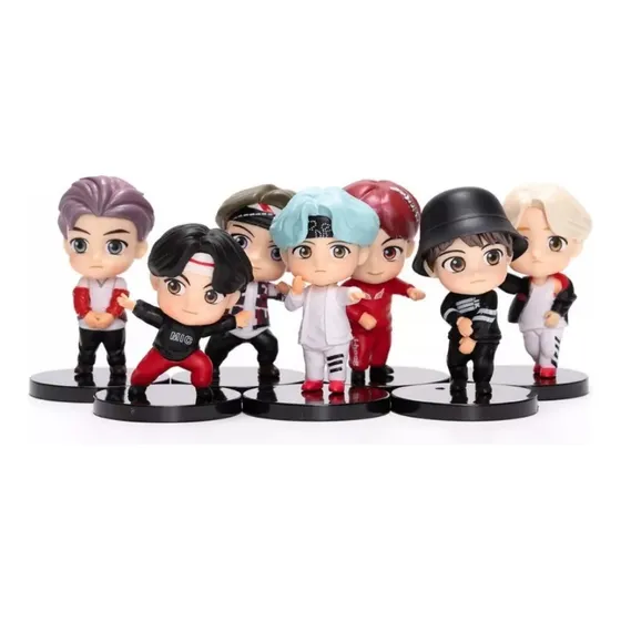 2024 Miya Bonecos Bts Tiny Tan Mini Idol Figura 7pcs