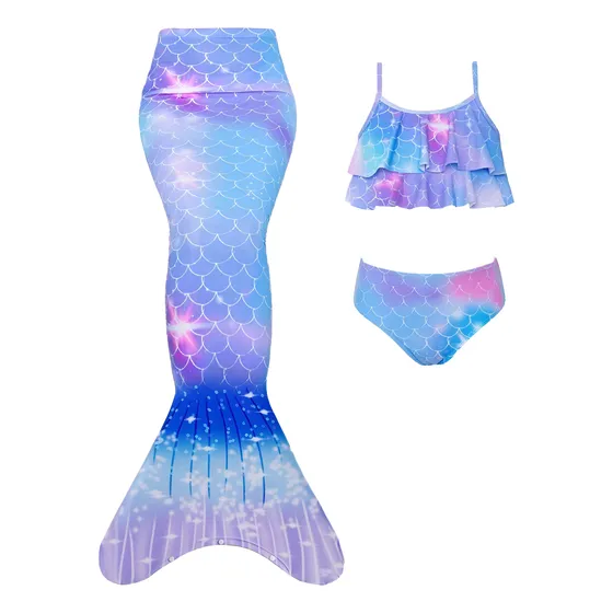 Shein Kids Traje De Baño Sirena Para Niñas