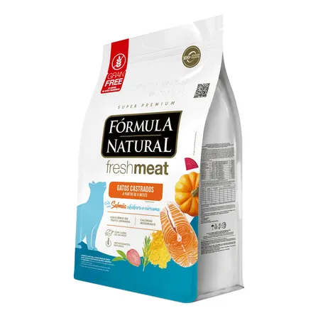 Ração Seca Fórmula Natural Gatos Castrados Adultos Salmão 10 Kg Greycom