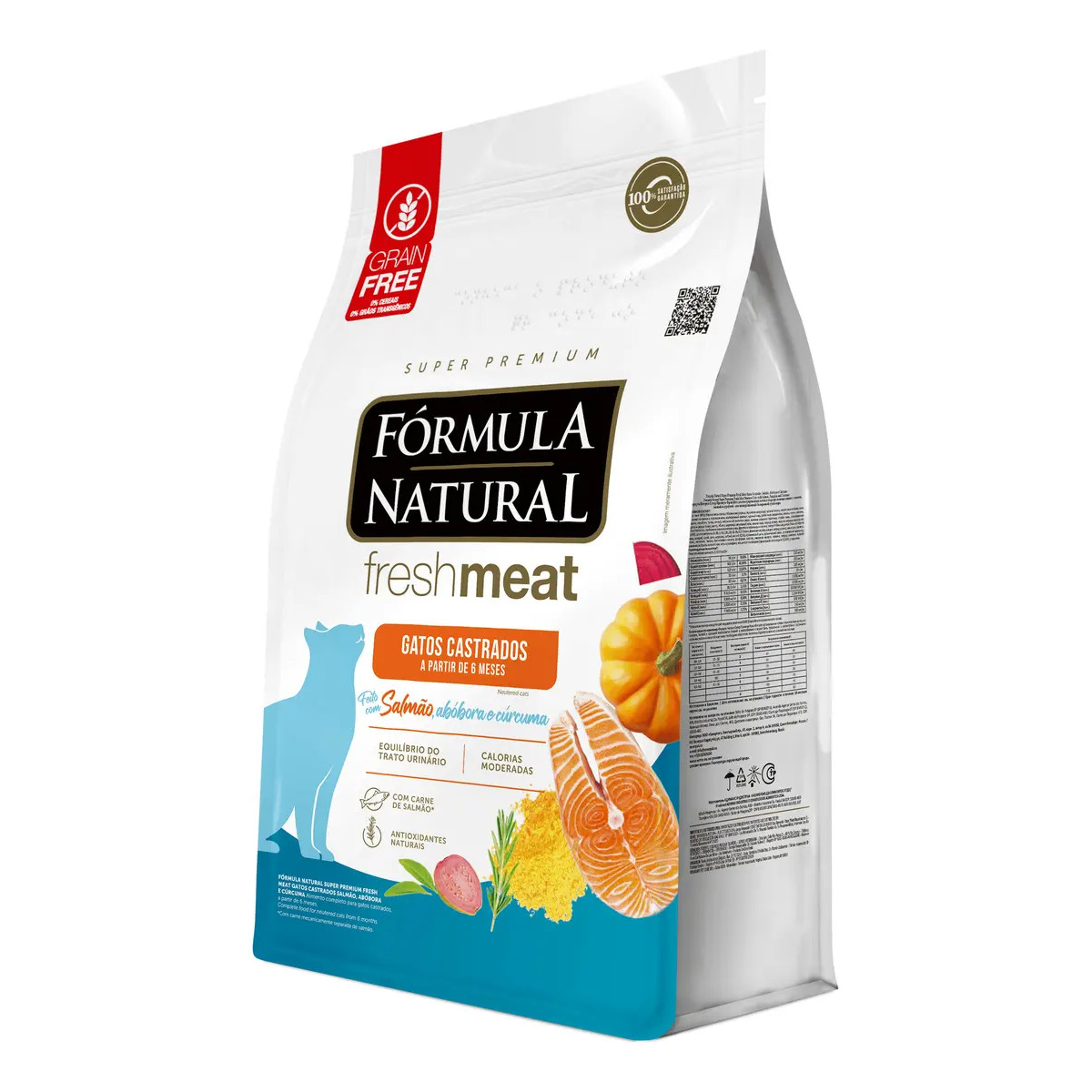 Ração Seca Fórmula Natural Gatos Castrados Adultos Salmão 10 Kg