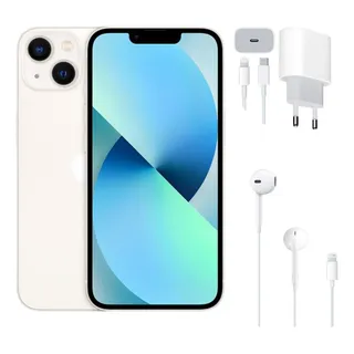 iPhone 13 Estelar Branco (128gb)+carregador E Fone De Ouvido iPhone 13 Estelar Branco (128gb)+carregador E Fone De Ouvido