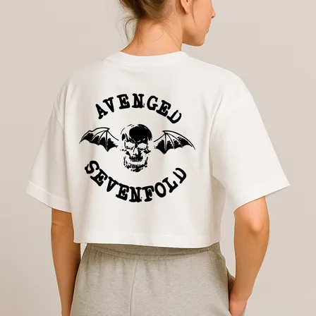 Cropped Feminino Gola Redonda Banda Rock Avenged Sevenfold