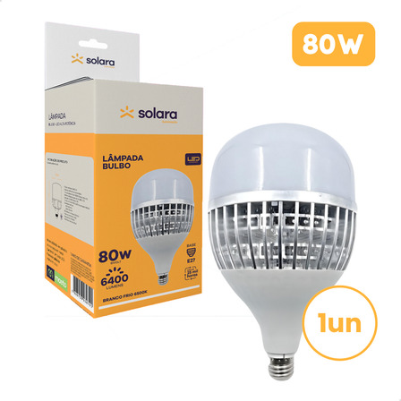 Lâmpada Led Bulbo 80w Luz Branco Frio 6500k Alta Potência 6400lm Lâmpada Led Bulbo 80w Luz Branco Frio 6500k Alta Potência 6400lm
