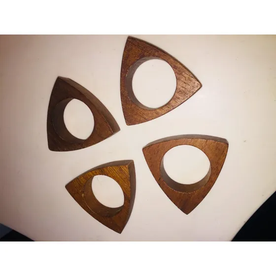 12 Triángulos Porta Servilletas De Madera  Usados
