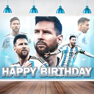 Telon Fondo Fiesta Cumpleaños 1.5x0.91m Messi Argentina Telon Fondo Fiesta Cumpleaños 1.5x0.91m Messi Argentina