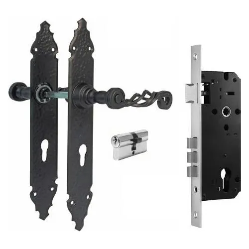 Cerradura Amig-bruken 102pb rústica negro mate entero