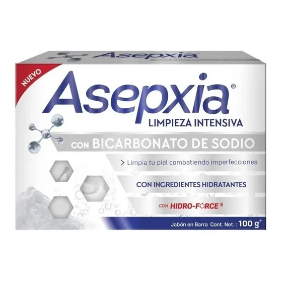 Jabón Asepxia Bicarbonato De Sodio 100g Limpieza Intensiva