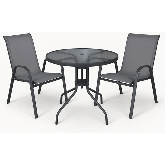Mesa + Sillas Balcon Jardin Rattan Sintético