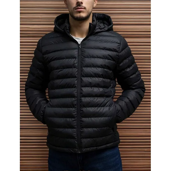 Chamarra Ligera Con Capucha Para Hombre