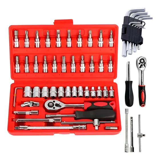 Juego Dados Puntas 1/4 46 Pcs Multiuso Maleta+9u Llave Allen