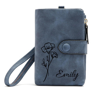 Cartera De Cuero Rfid Elegante Y Personalizada Para Mujer Cartera De Cuero Rfid Elegante Y Personalizada Para Mujer