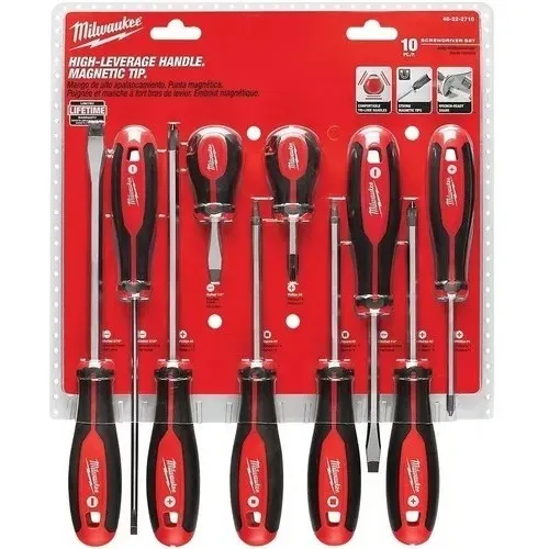 Juego Destornilladores 10 Pcs Milwaukee Con Ecx 48-22-2710