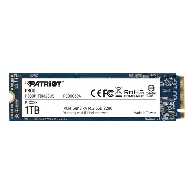 Disco Solido Ssd Patriot P300 1tb M.2 Pcle Gen 3x4 Nvme