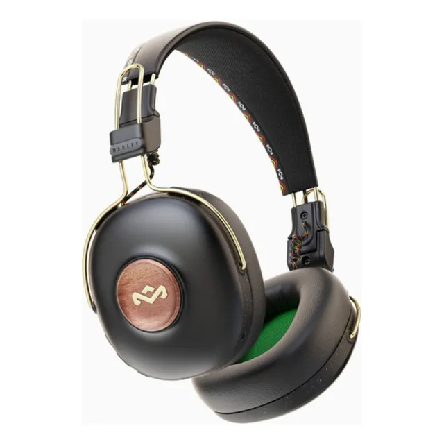 Audífonos Bluetooth Inalámbricos Positive Vibration Frequency Rasta House of Marley Color Negro