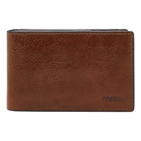 Fossil Cartera De Cuero Con Clip Para Dinero Para Hombre