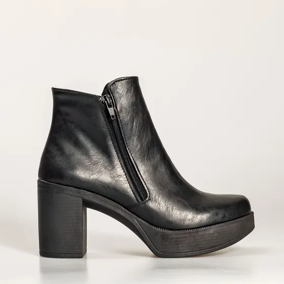 Botas Botineta Mujer Con Taco Y Plataforma