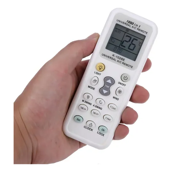 Control Remoto Universal E-128 Aire Acondicionado Led K-1028e 1pz color blanco