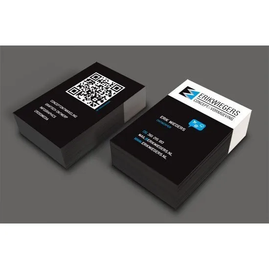 100 Tarjetas Personales Codigo Qr 300 Grs Color Doble Faz