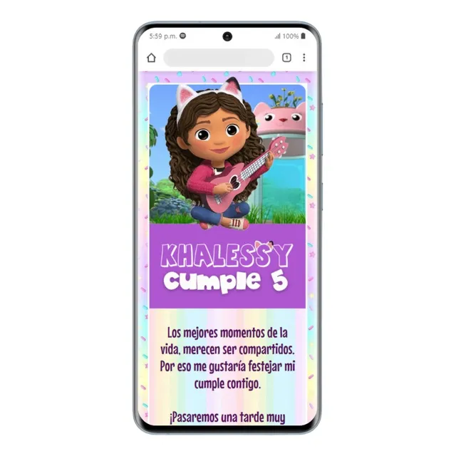 Tarjeta Invitacion Digital Interactiva Mapa Musica Whatsapp