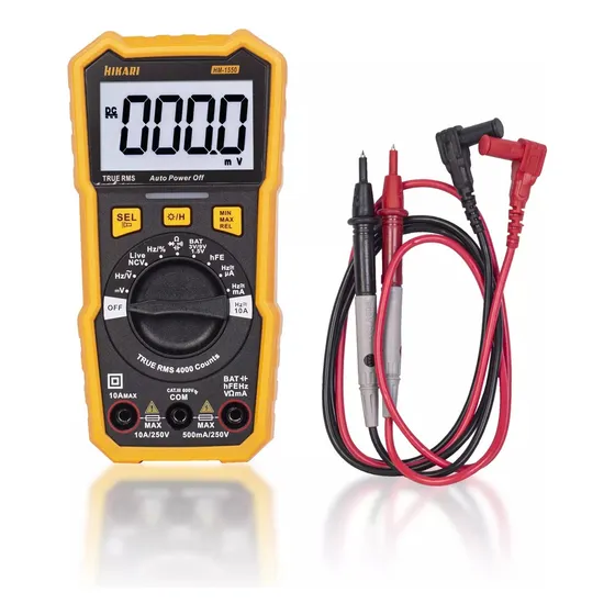Multímetro Digital Hm-1550 True Rms Hikari Profissional