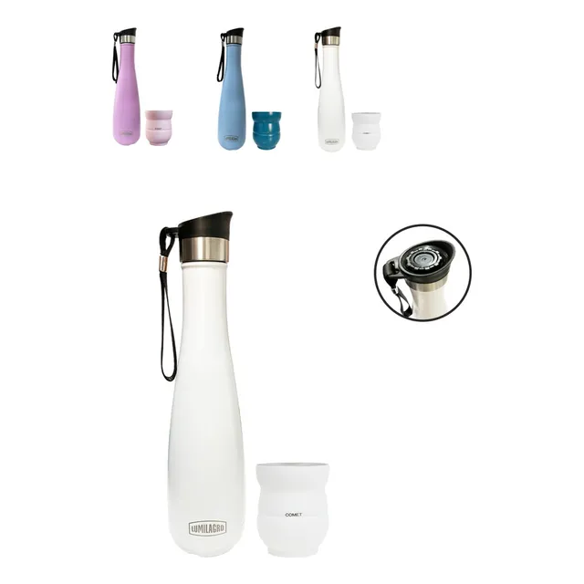 Combo Termo 750ml Lumilagro + Mate 140ml Comet Css