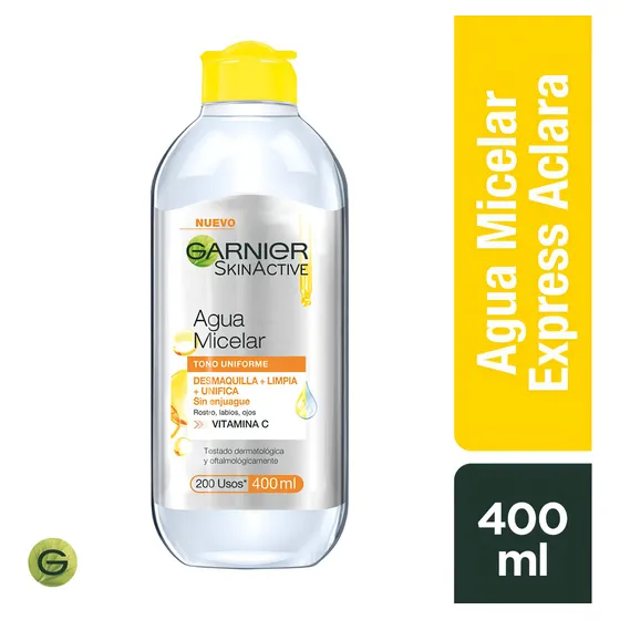 Agua Micelar Tono Uniforme × 400ml Garnier
