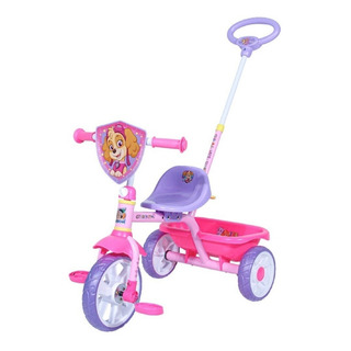 Triciclo Apache Paw Patrol Niña Con Cajuela Y Barra Empuje Triciclo Apache Paw Patrol Niña Con Cajuela Y Barra Empuje