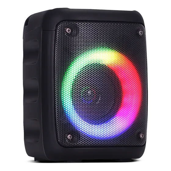 Caixinha Caixa De Som Bluetooth Portatil Amplificada Rgb P10