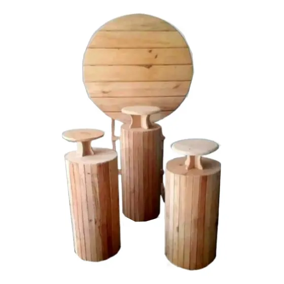 Mobiliario De Madera Para Fiestas Cuadrado/ Circular