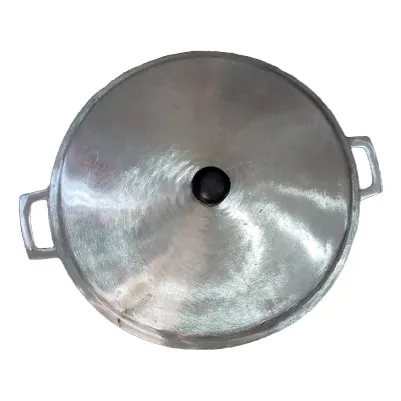 Caldero De Aluminio Grueso Con Tapa 34x12cm