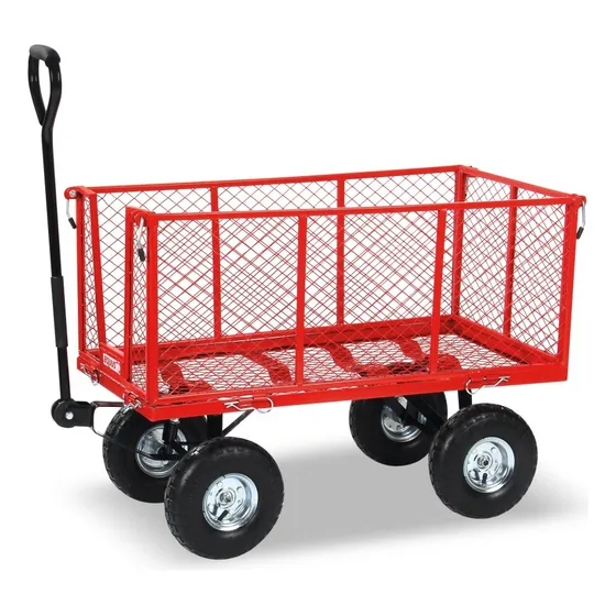 Carro De Carga Malla Metalica 4 Ruedas Soporta 120kg  