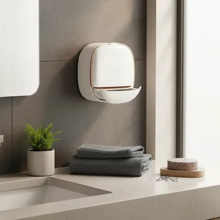 Saboneteira Parede Autoadesiva Porta Sabonete Luxo Premium Branco