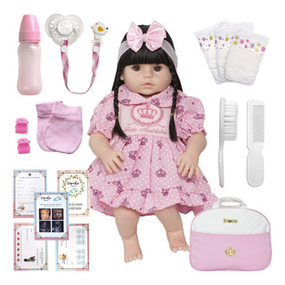 Boneca Reborn Bebê Real Corpo De Silicone Princesa Boneca Reborn Bebê Real Corpo De Silicone Princesa