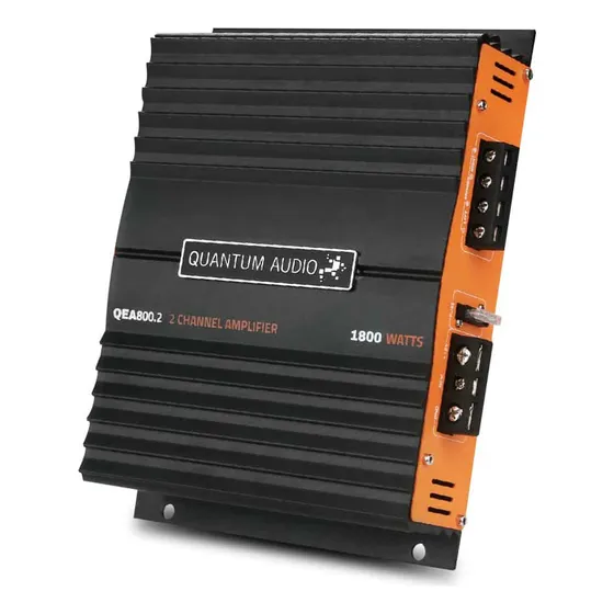Amplificador Quantum Audio Qea800.2 1800w Clase Ab 2 Ch Color Negro Con Naranja