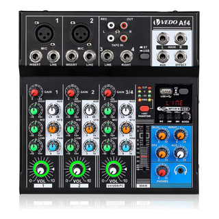 Console Vedo Af4 Bluetooth Mesa De Som 4 Canais Type C Console Vedo Af4 Bluetooth Mesa De Som 4 Canais Type C
