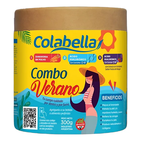Combo Verano 300gr Colabella Q10 Hialuronico Zanahoria