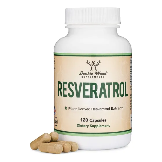 Suplemento Double Wood Resveratrol 500mg 120 Capsulas Sabor Sin Sabor