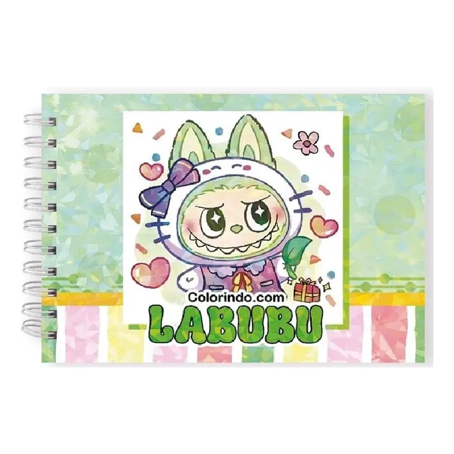 Libro Para Colorear, Labubu, Antiestrés Y Ansiedad, 50 Págin