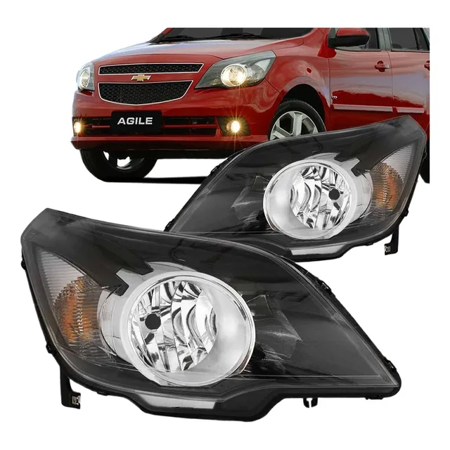 Par Farol Agile Fumê Sport Mascara Negra 2009 A 2014