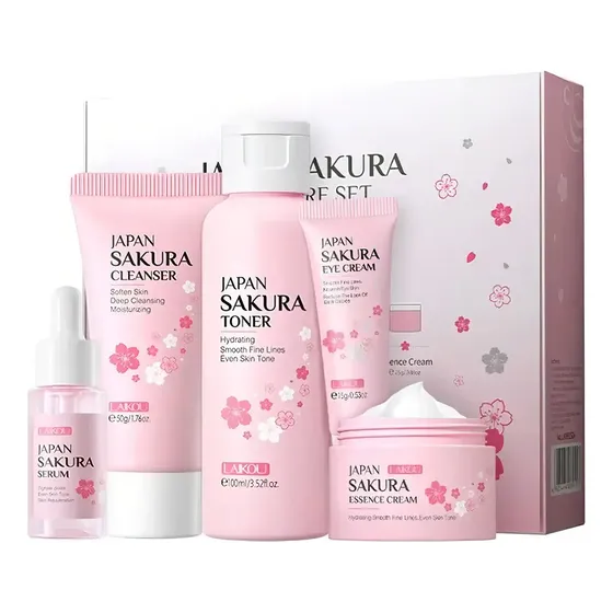 Set Sakura, Skincare Japonés, 5 Piezas | Cuotas sin interés
