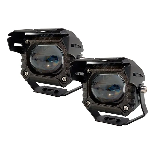 Faro Led Exploradora 40w Luz Dual Ojo Ángel 12/24 Moto X Par