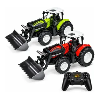Carrinho Trator Agrícola 1:18 De Controle Remoto Cor Sortida