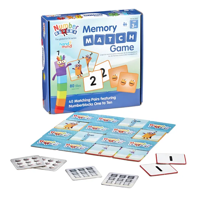 Numberblocks Juego Memorice Niños - Amigos 1 Al 10 80pzs H2m