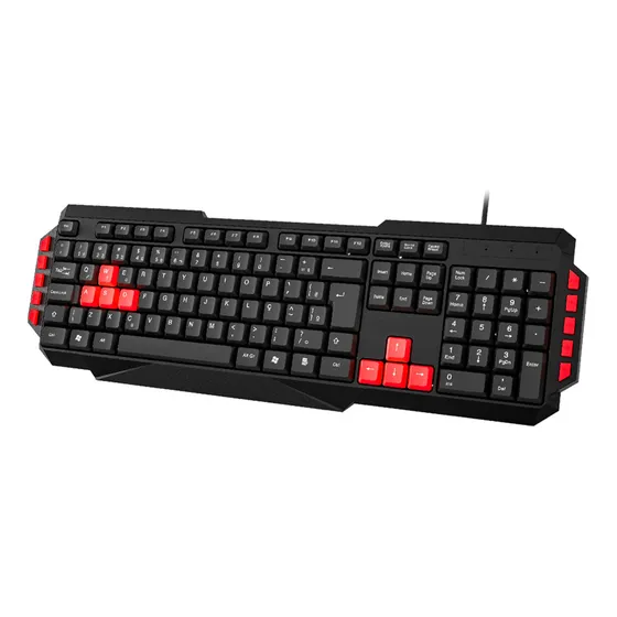Teclado Gamer Multimídia Usb 3.0 Abnt 2 Teclas Atalhos Tech Cor De Teclado Preto Idioma Português Brasil