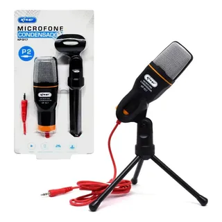 Microfone Knup Kp-917 Condensador Omnidirecional Cor Preto/cinza Microfone Knup Kp-917 Condensador Omnidirecional Cor Preto/cinza