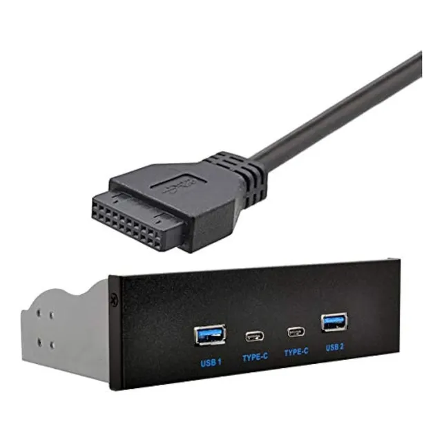 Xiwai Usb-c Y Usb 3.0 Hub 4 Puertos Panel Frontal