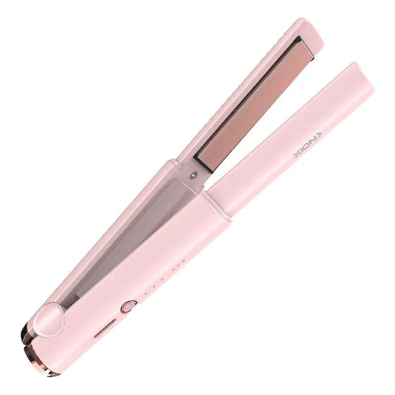 Planchita De Pelo Inalámbrica Recargable Para Viaje Xion Color Rosa